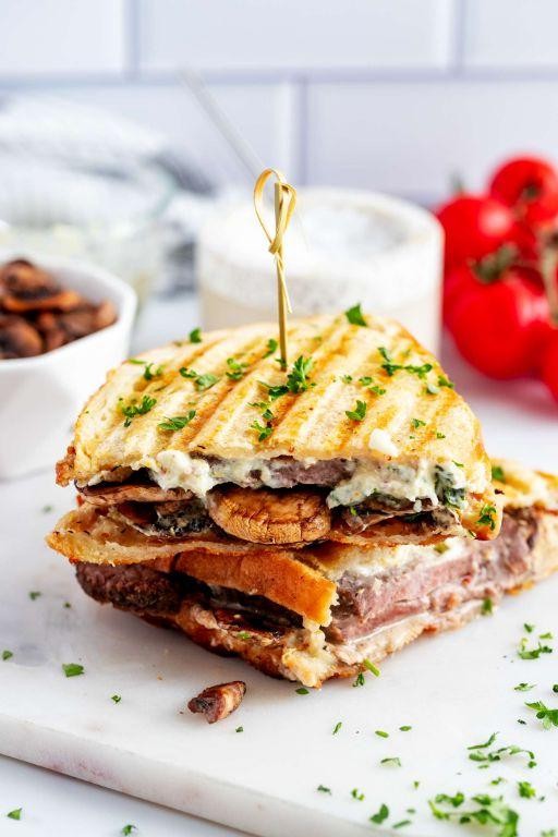 Roast Beef and Cheddar Panini with Horseradish