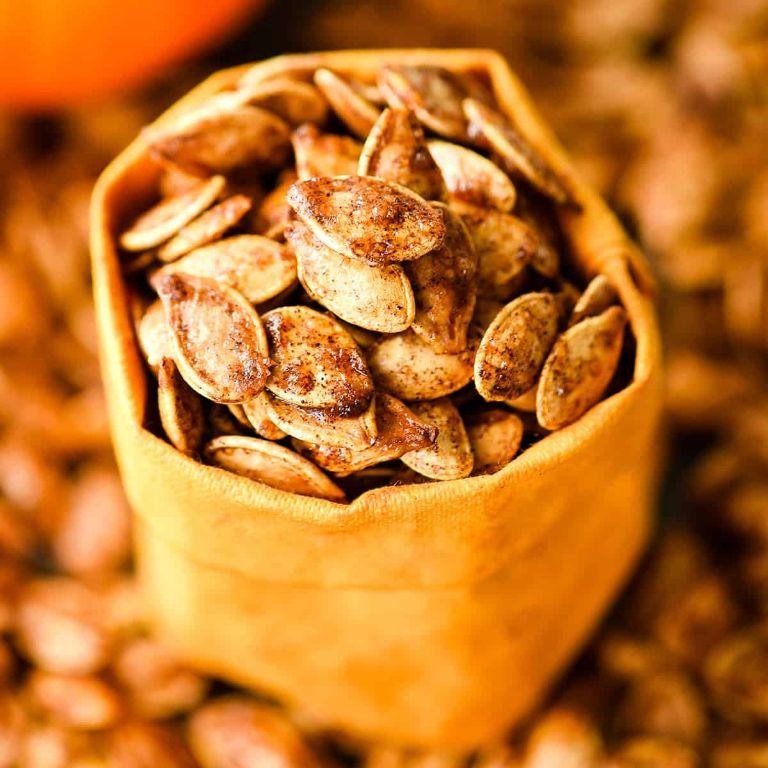 Roasted Cinnamon Sugar Pumpkin Seeds