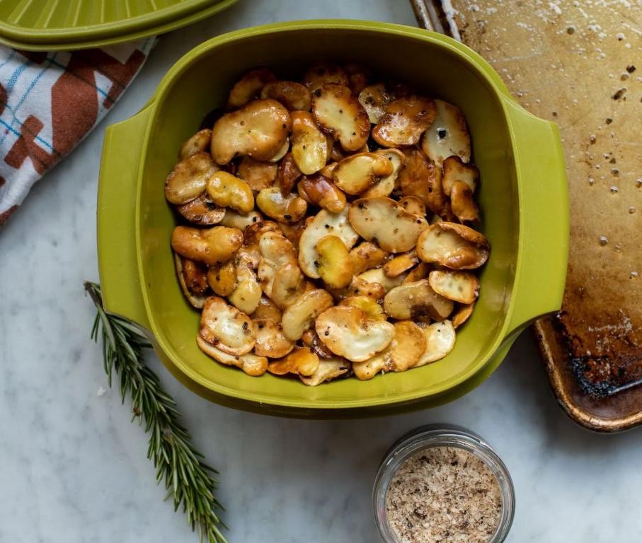 Roasted Fava Beans with Sea Salt