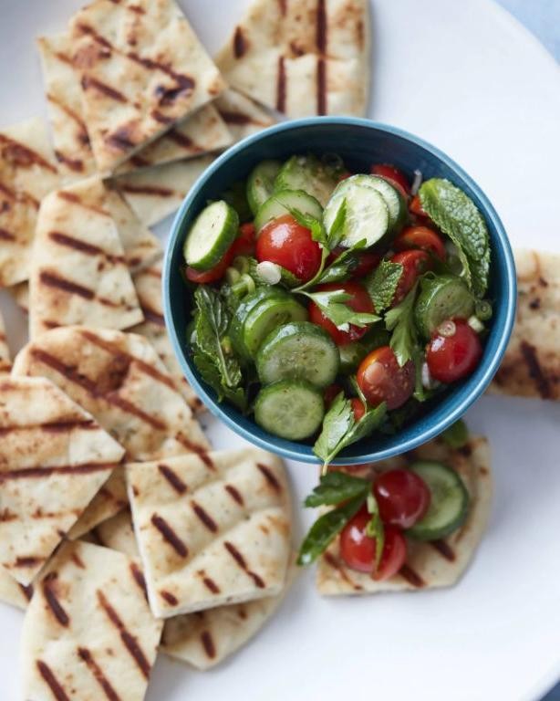 Roasted Garlic and Herb Mini Naan