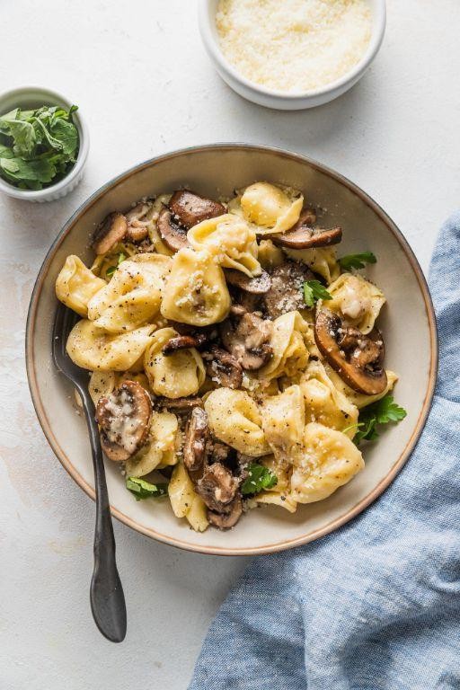 Roasted Garlic and Mushroom Tortellini