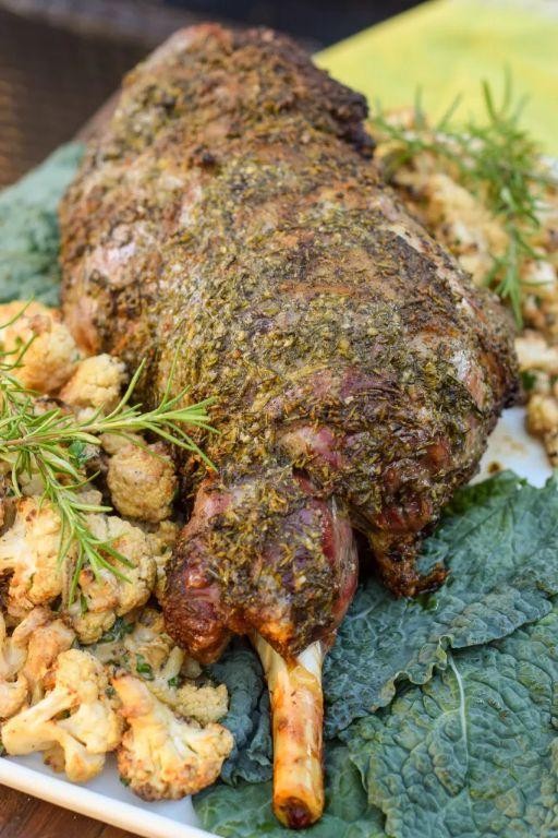 Roasted Lamb with Mediterranean Herbs