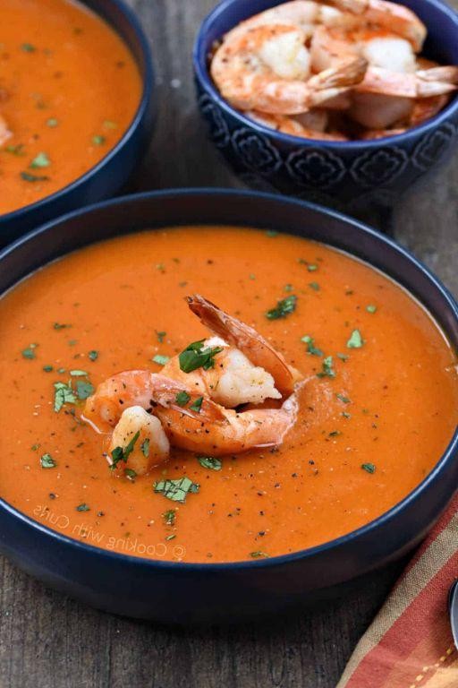 Roasted Red Pepper and Shrimp Bisque