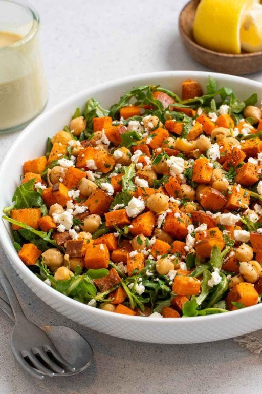 Roasted Sweet Potato and Chickpea Salad
