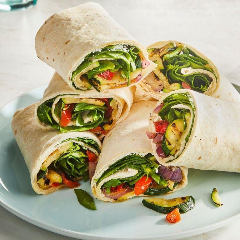 Roasted Vegetable and Goat Cheese Wrap