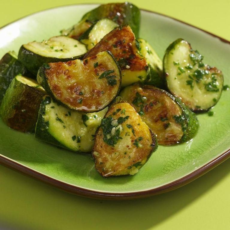 Roasted Zucchini and Squash with Basil Pesto