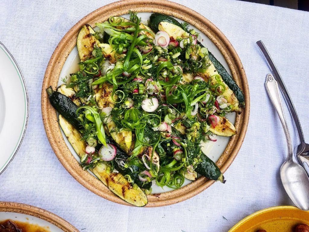 Roasted Zucchini and Squash with Fresh Dill