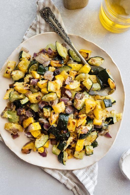 Roasted Zucchini and Squash with Lemon Zest