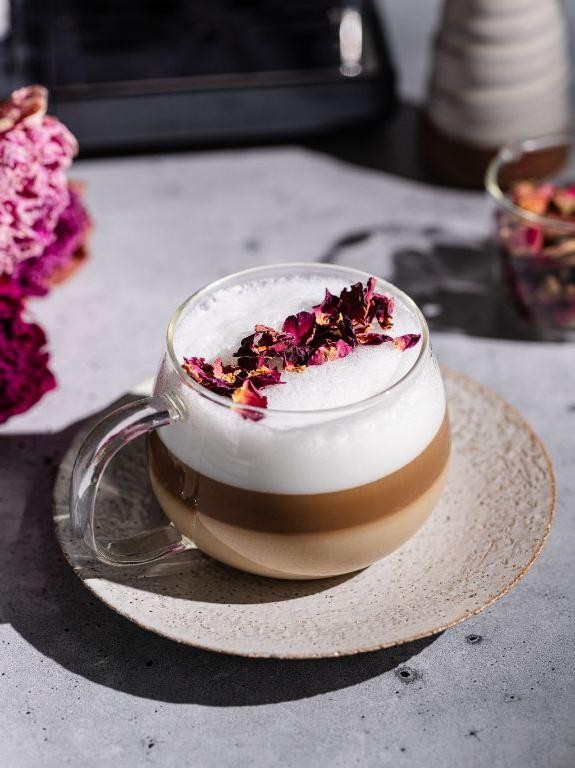 Rose Cardamom Latte