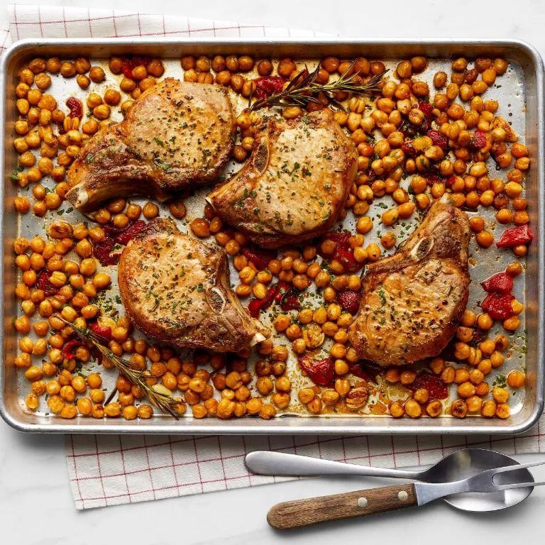 Rosemary Garlic One Pan Pork Chops