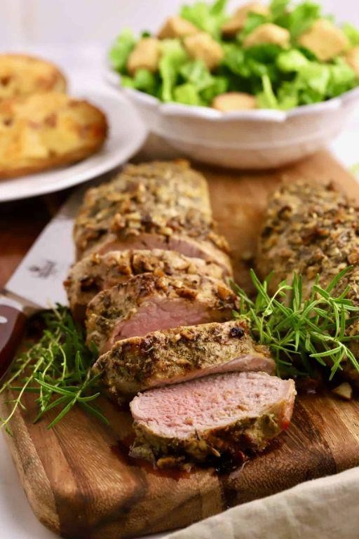 Rosemary and Thyme Salt-Crusted Pork Tenderloin