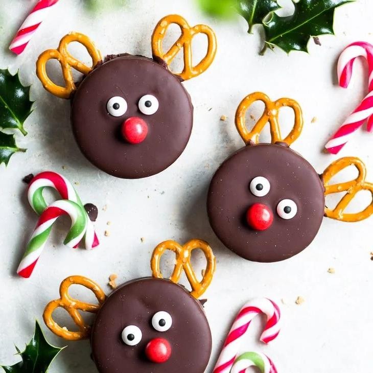 Rudolph Chocolate Reindeer Cookies