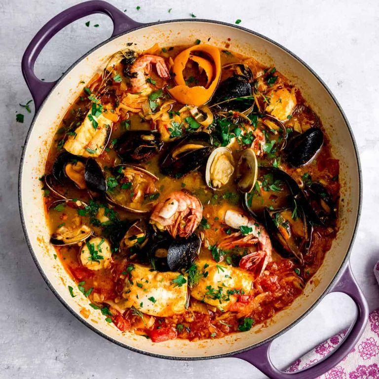 Rustic Tomato-based Bouillabaisse