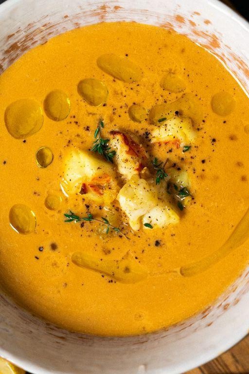 Saffron-Infused Seafood Bisque