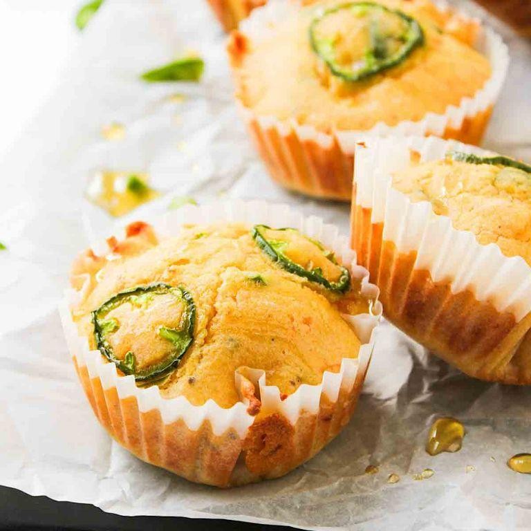 Salami and Jalapeño Cornbread Muffins