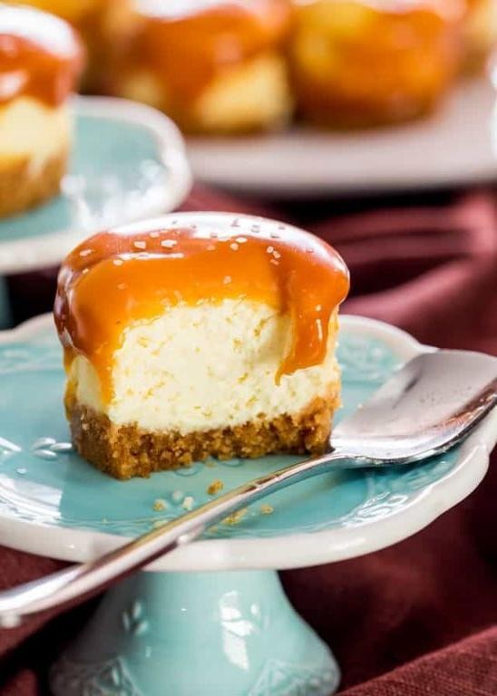 Salted Caramel Cheesecake Cupcakes