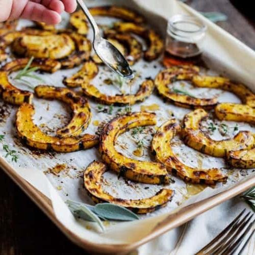 Savory Delicata Squash Rings with Herbs