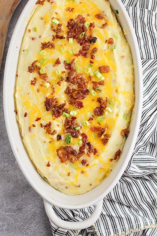 Savory Instant Mashed Potatoes with Bacon Bits