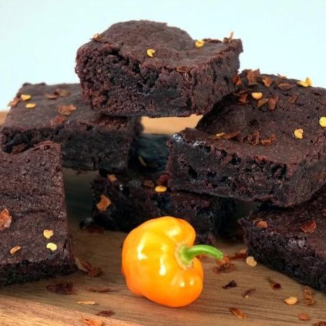 Scotch Bonnet Chili Chocolate Brownies