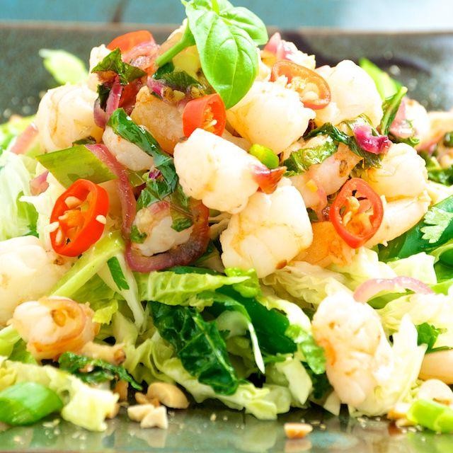 Seafood Larb with Shrimp and Squid