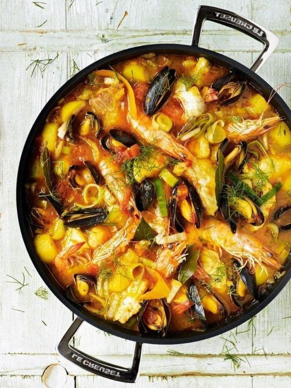 Seafood Medley Bouillabaisse with Fennel