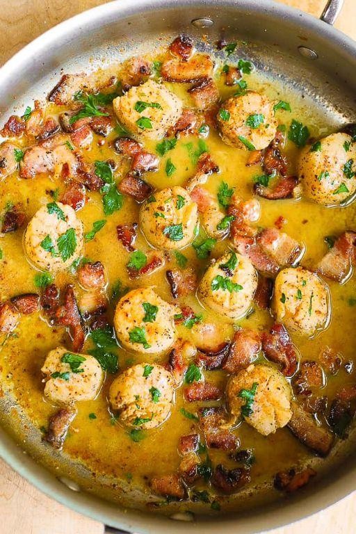 Seared Scallops with Bacon