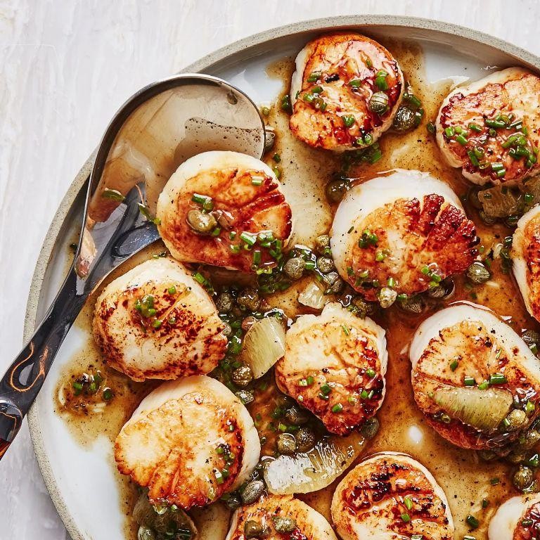 Seared Scallops with Brown Butter Sauce