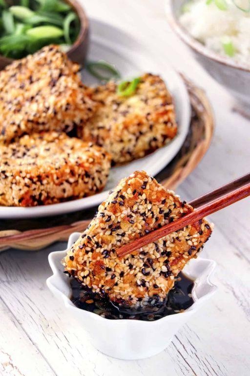 Sesame and Soy Salt-Crusted Tofu