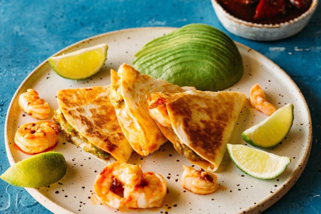 Shrimp and Avocado Quesadilla