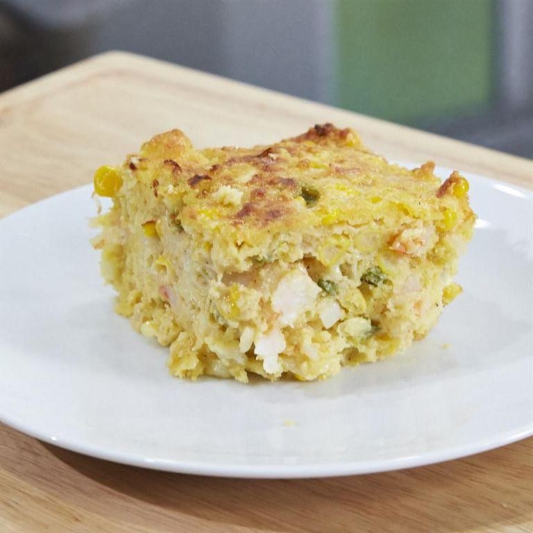 Shrimp and Cornbread Casserole