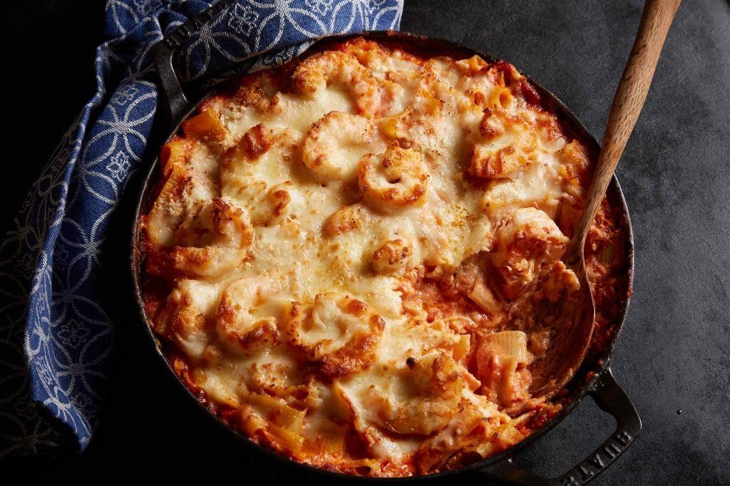 Shrimp and Pasta Bake Casserole