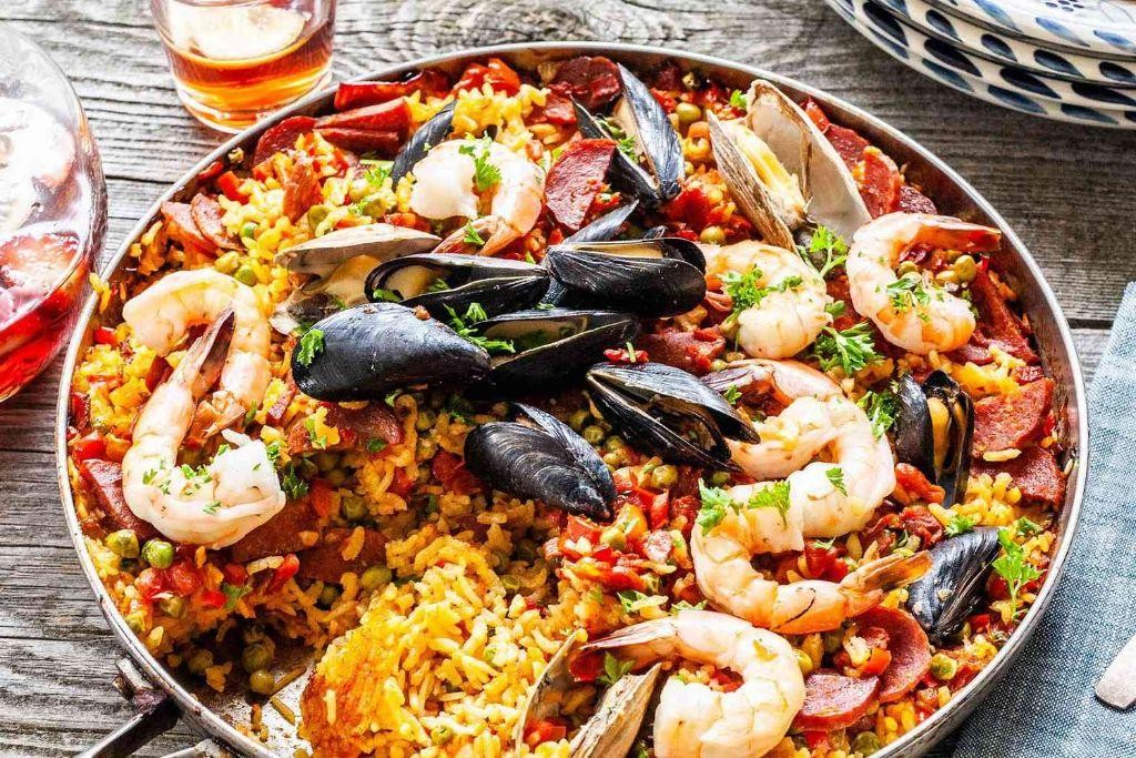 Shrimp and Sea Bass Paella