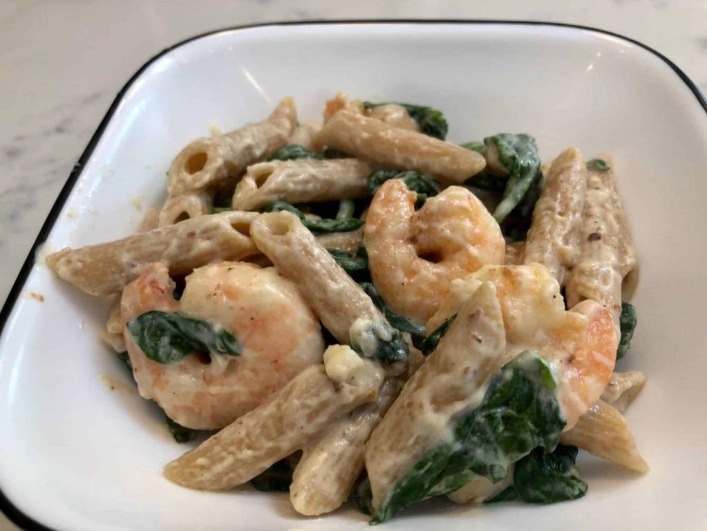 Shrimp and Spinach Whole Grain Penne