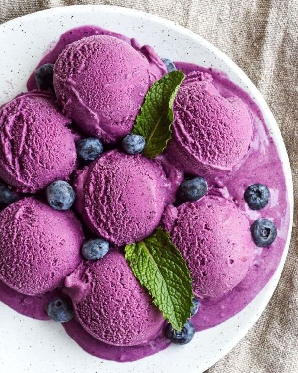 Simple Blueberry Ice Cream
