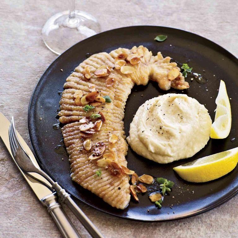 Skate Wing in Brown Butter and Almond Sauce
