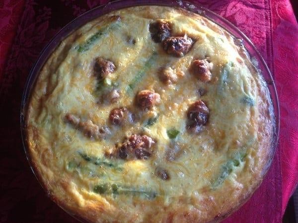 Skinless Longanisa and Spinach Quiche