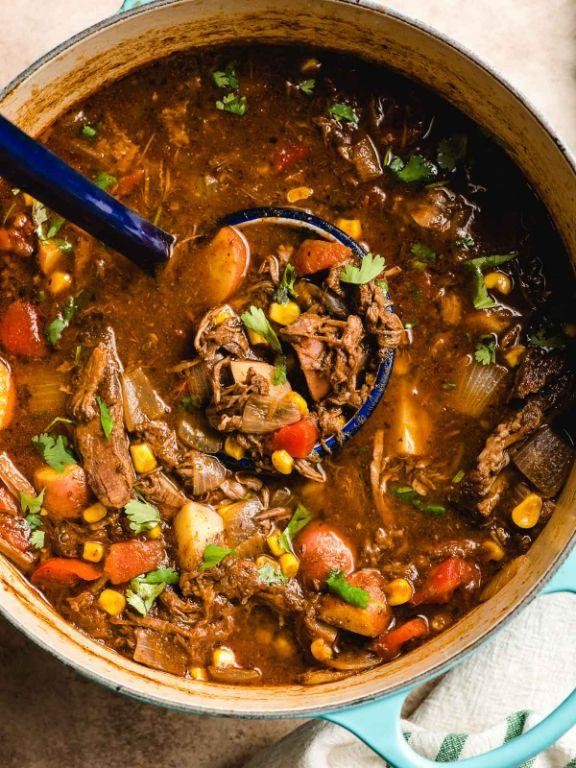 Slow Cooker Beef Barbacoa Soup