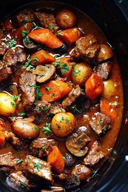 Slow Cooker Beef Bourguignon