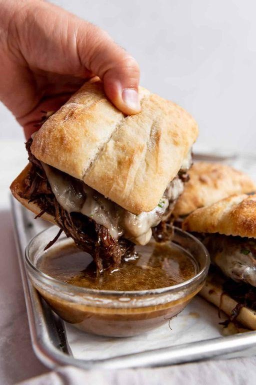 Slow Cooker French Dip Sandwiches