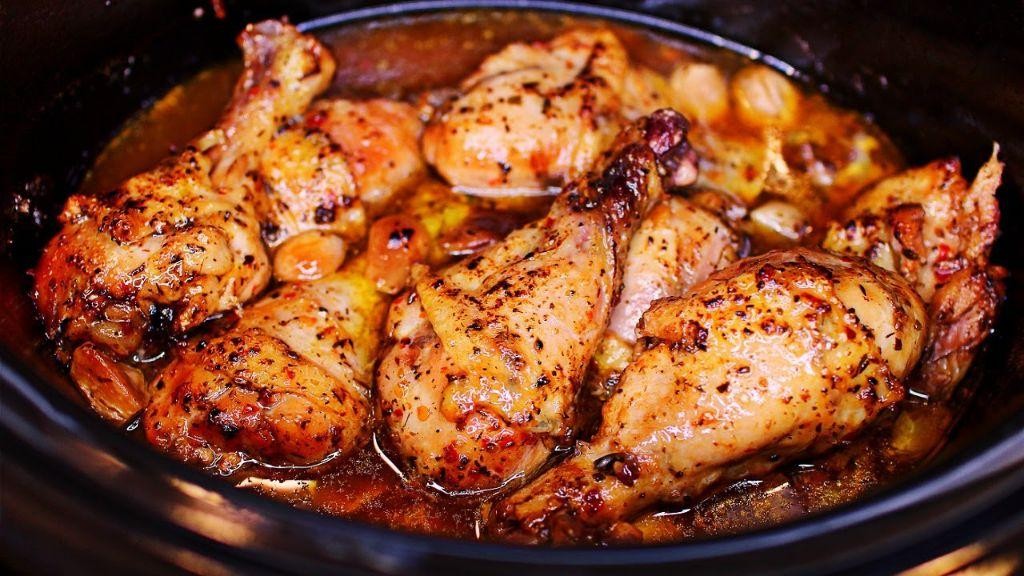 Slow Cooker Garlic Parmesan Chicken Drumsticks