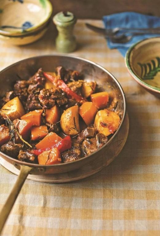 Slow Cooker Lamb Stew with Butternut Squash and Sage