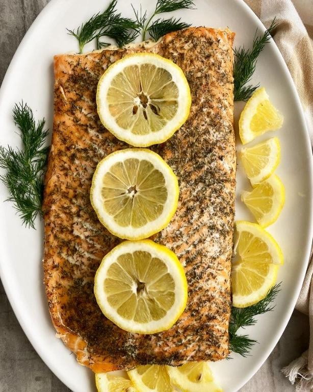 Slow Cooker Lemon Garlic Salmon