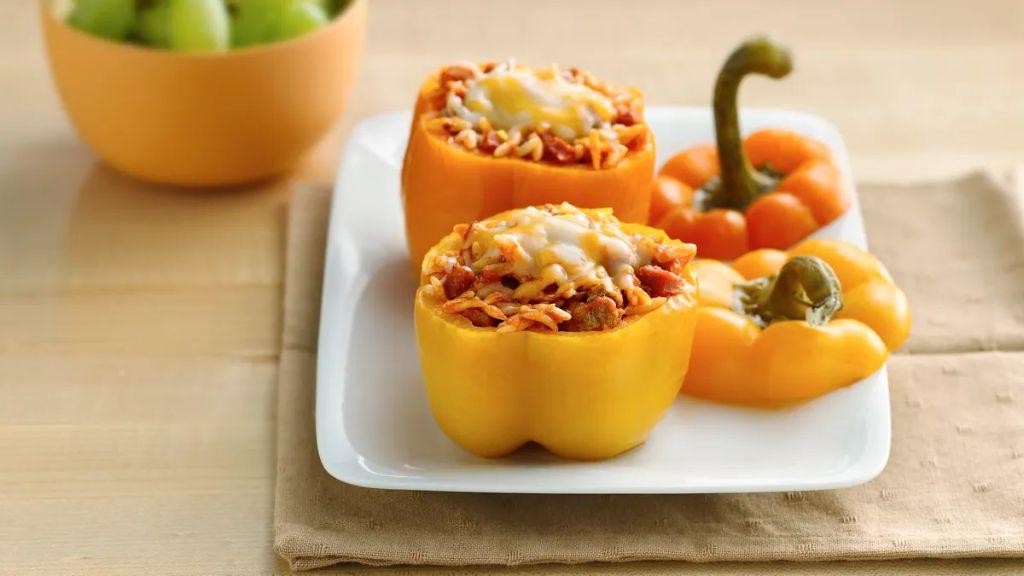 Slow Cooker Pizza-Stuffed Peppers