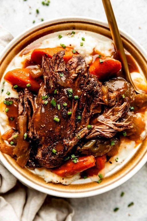Slow Cooker Red Wine Braised Steak