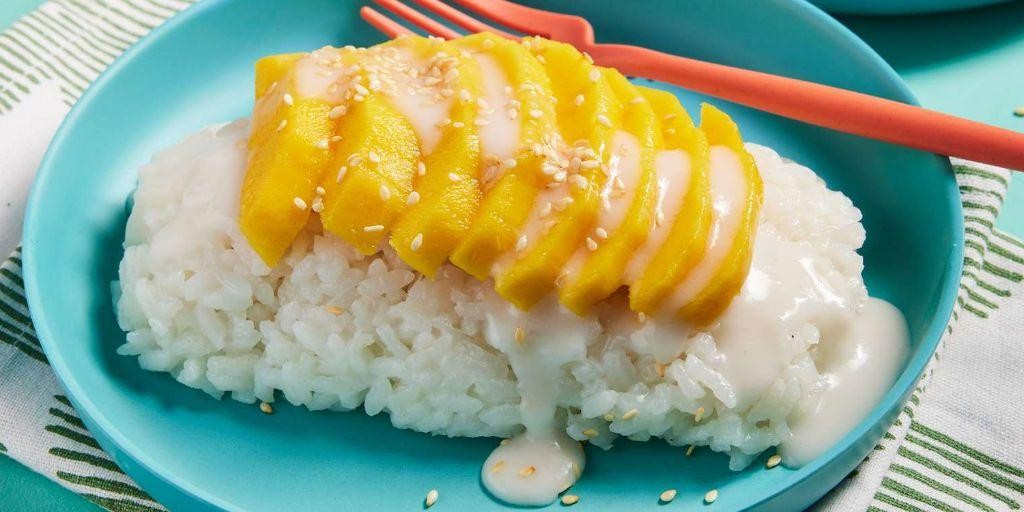 Slow Cooker Thai Mango Sticky Rice Pudding