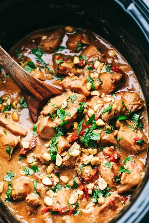 Slow Cooker Thai Peanut Chicken