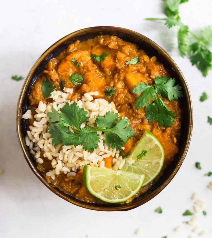Slow Cooker Vegetarian Lentil Curry
