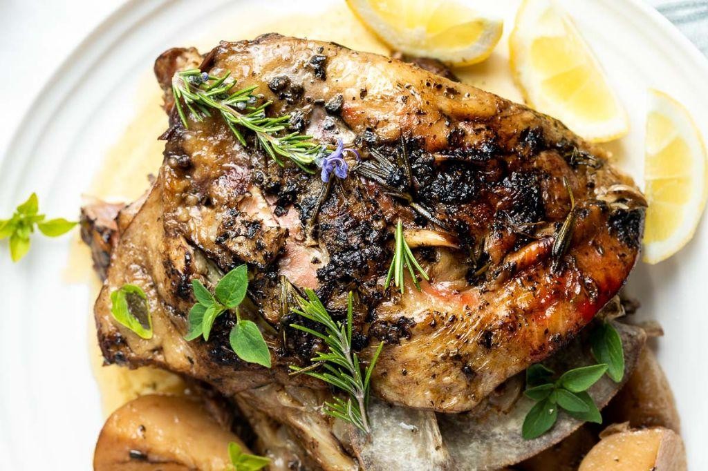 Slow-Cooked Greek Lamb with Lemon and Oregano