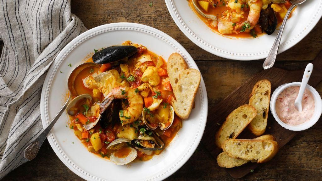 Slow-cooked Bouillabaisse with Homemade Fish Stock
