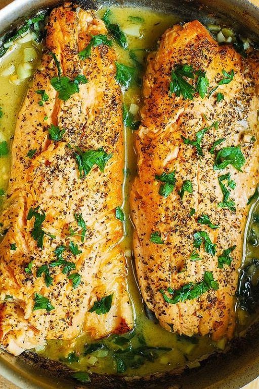 Smoked Trout with Lemon Herb Butter